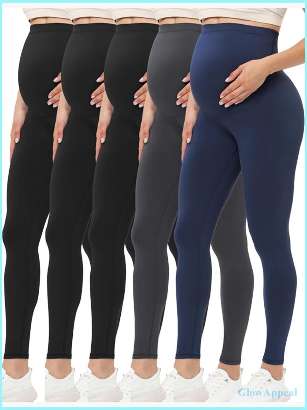 5 Pack Seamless Maternity Leggings Yoga Pants Pregnancy Clothes